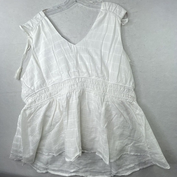 NEW - Torrid 4 Womens Plus Size 4X‎ White Empire Waist Lined Tank Top - Picture 10 of 16